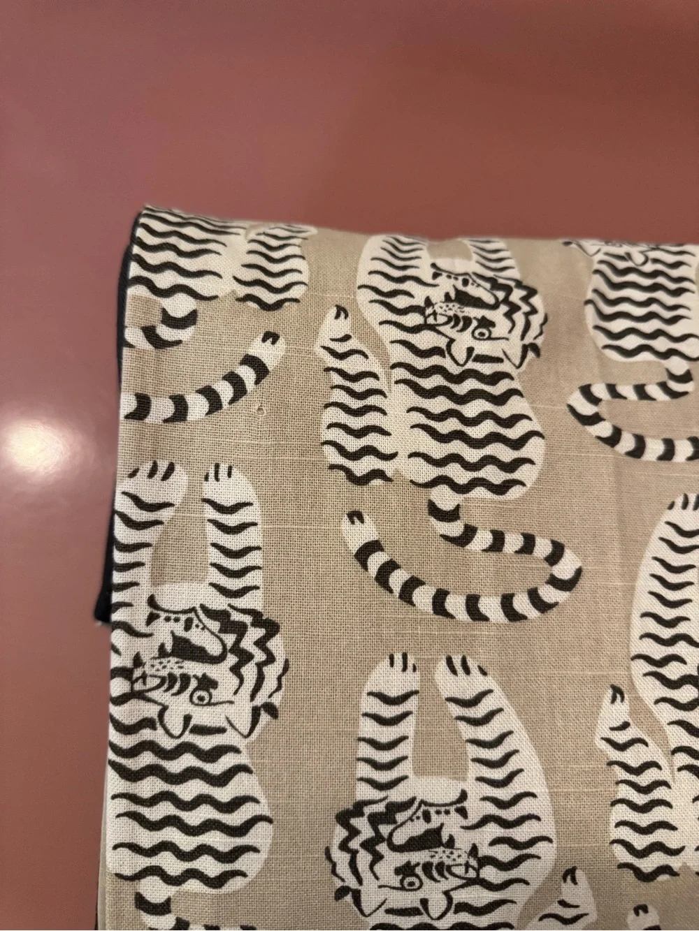 Anthropologie Cotton Printed Tiger Curtain, 50x96
